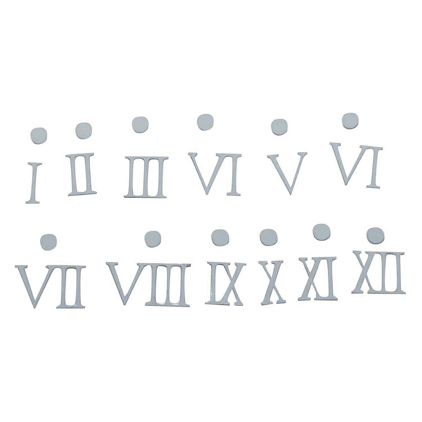 Art essence DIY Tiny Acrylic Unfinished Small Roman/Latin Wall Clock Numerals Blank Cutouts Shapes for Arts and Crafts, White