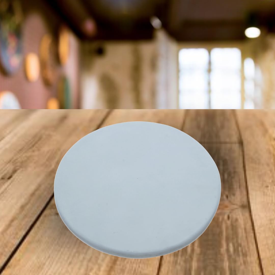 Art Essence 19mm Thickness Round Circle Mdf Hard Unfinished Wood Canvas Board f | Ideal For DIY Arts such as Resin Art, Acrylic Art, Decoration, and gifting | Durable And Long-Lasting | Small (20.32 CM Diameter)