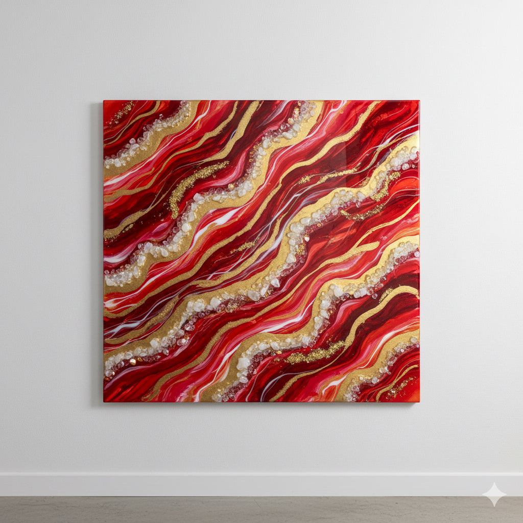 Learn to make abstract resin art