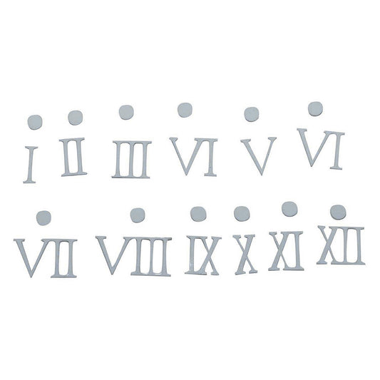 Art essence DIY Tiny Acrylic Unfinished Small Roman/Latin Wall Clock Numerals Blank Cutouts Shapes for Arts and Crafts, White