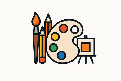 Create an icon of art materials 