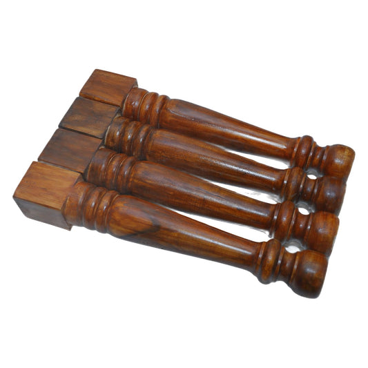 Art essence 18 Inch Wooden Table Legs Suitable for Office Desk, Coffee Table, Workstation, Brown